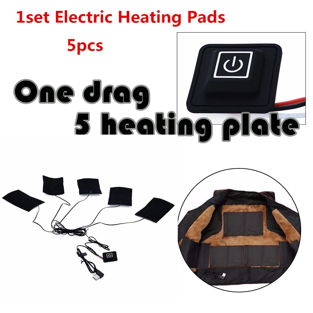 

1 Set Electric Heating Pads 8.5W Thermal Clothes Warmer Heated Jacket Mobile Warming Gear Switch For DIY Heated Clothing 10.16