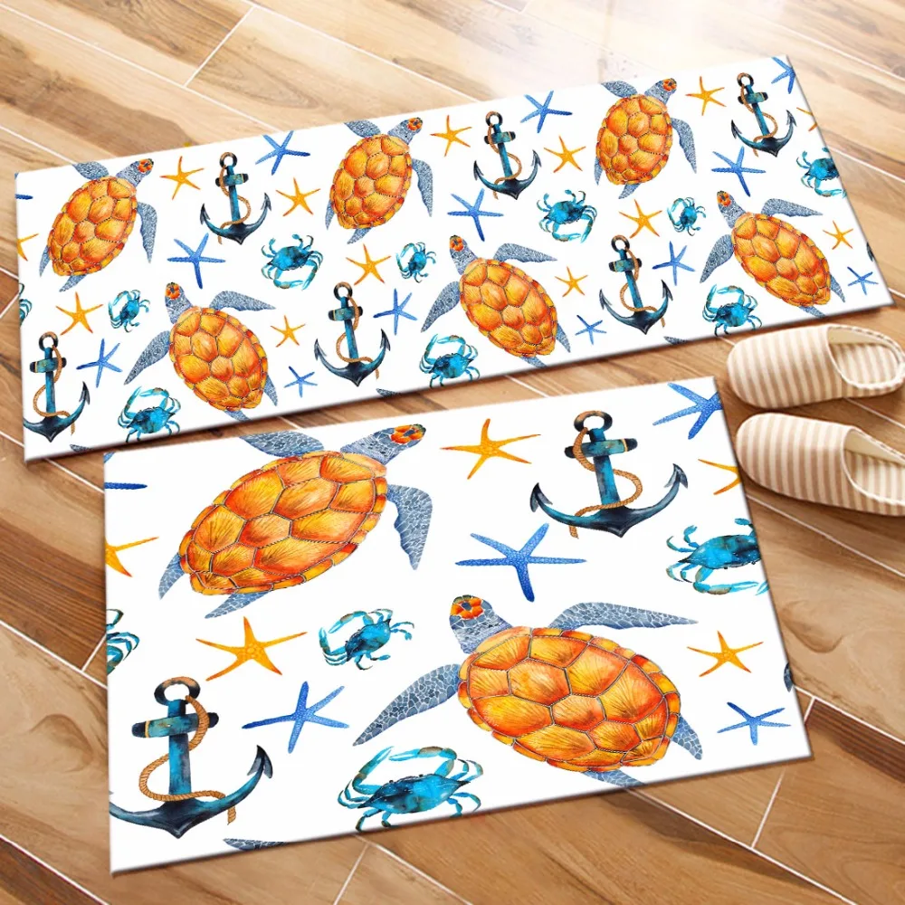 Морская черепаха Якорь области ковер и для детей дома гостиной кристалл бархат