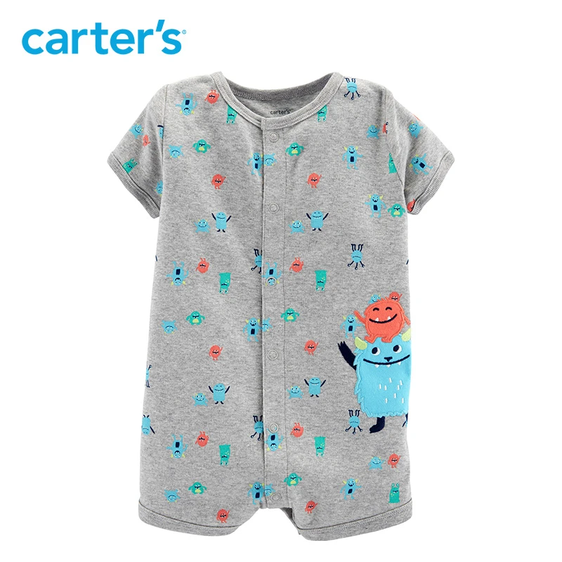 Carters ropa de bebé niño monstruo Snap mameluco de verano de moda de  impresión de dibujos animados mamelucos de manga corta ropa de bebé recién  nacido 16236010|Peleles| - AliExpress