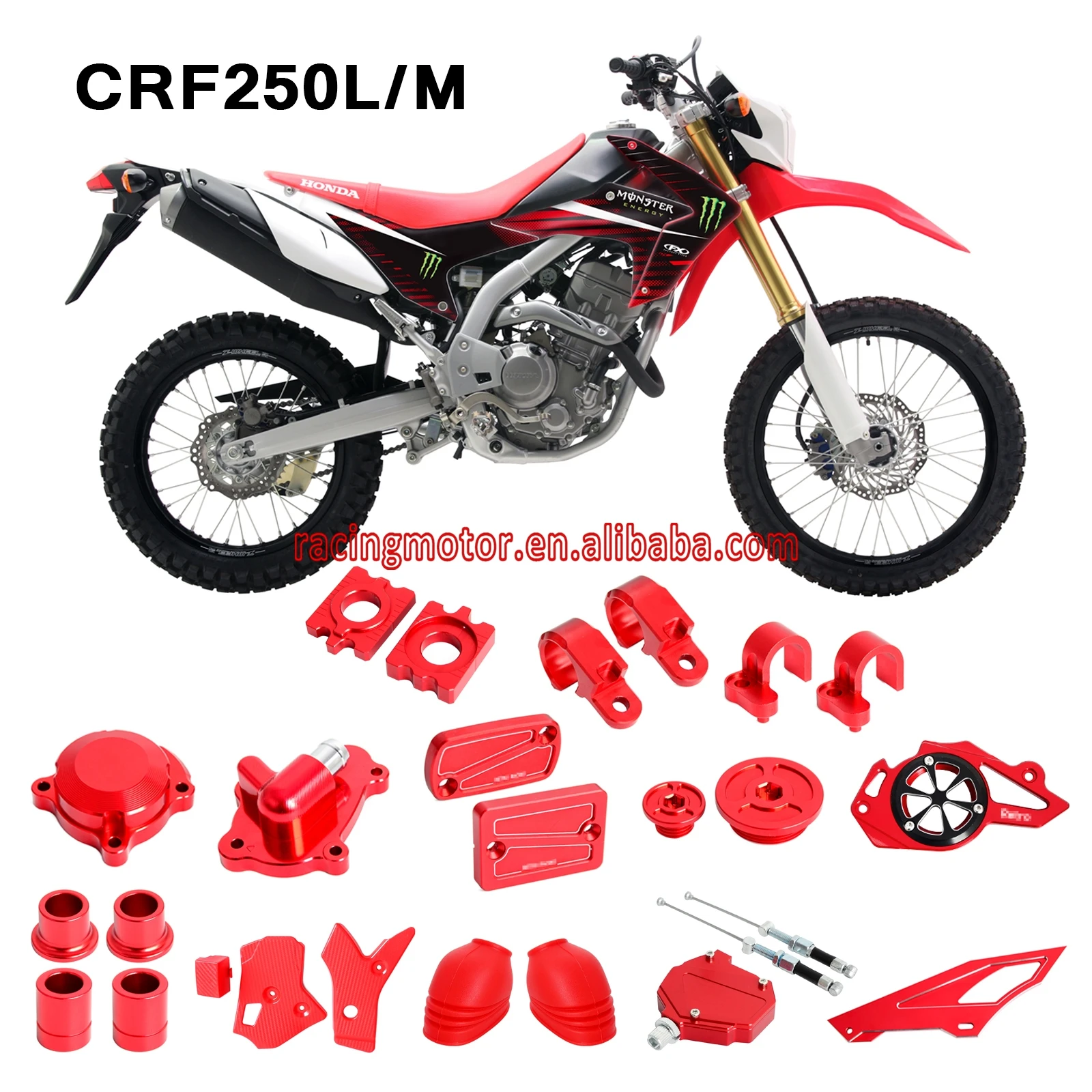 

Modification Parts Rear Axle Block & Brake Reservoir Cover & Protect Cover & Other Bling Kit for Honda CRF250L CRF250M 2012-2015
