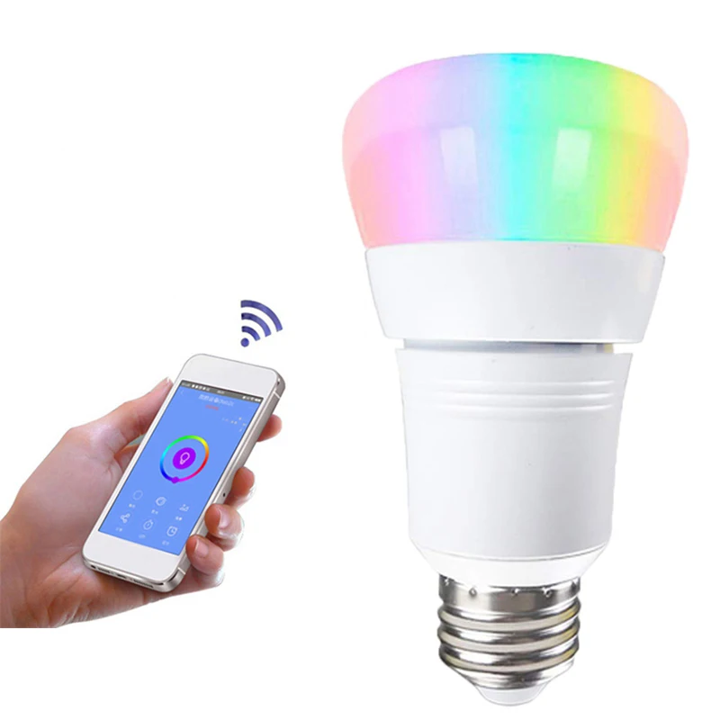 

Wifi Smart LED Light Bulb Mobile Phone Control Colorful LED Lamp 15W High Lumen Bulb