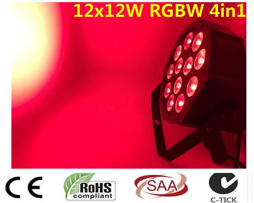 14 PZ/Lotto LED PAR 12x12 W RGBW 4IN1 LED ди Lusso 8 Canali DMX LED плоским par luci