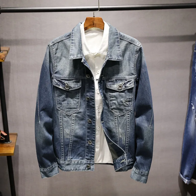 2018 الشتاء أزياء رجالية الدينيم الستر نوعية جيدة أبلى جان منفذها سترة masculino معطف عارضة معطف للرجال