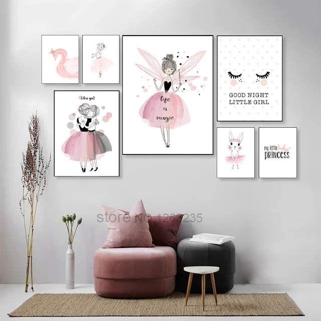 Nordic Babykamer Poster Cute Baby Girl Room Decor Cuadros Decoracion