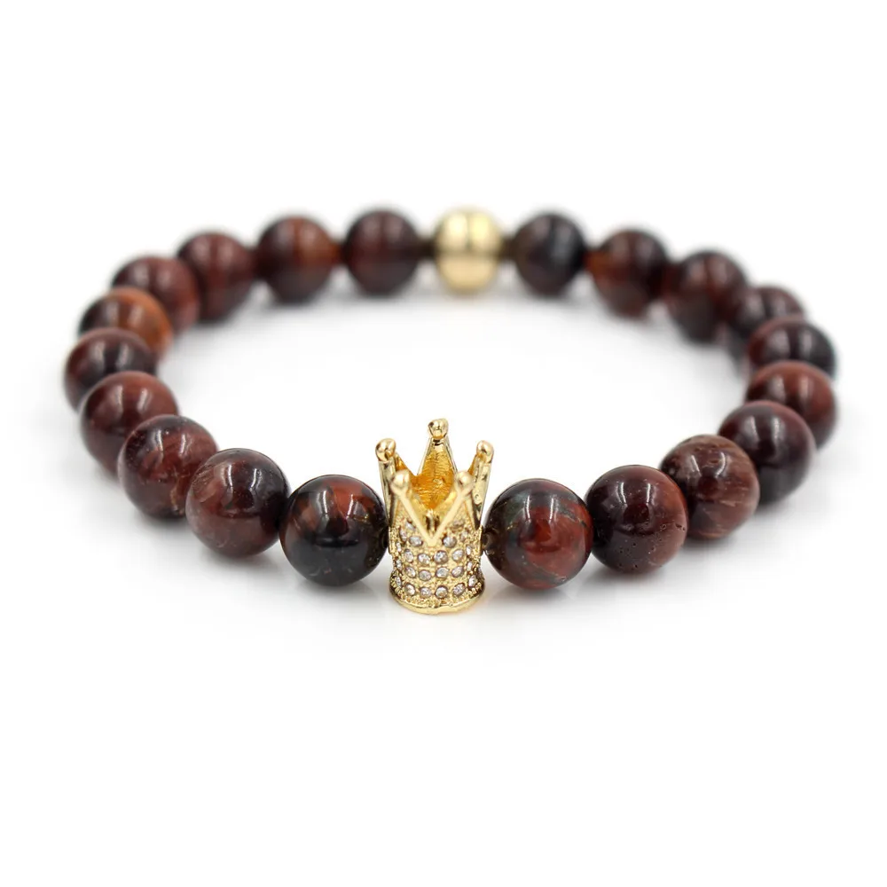 Faitheasy популярный красный Тайгерай жемчужные циркония Jinshai an Crown браслеты с орнаментами