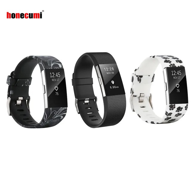 Honei 3 Pack Replacement Accessory Bracelet Band For Fitbit Honei 3 Pack Replacement Accessory Bracelet Band For Fitbit Charge 2 Small Large Silicone Wrist Strap