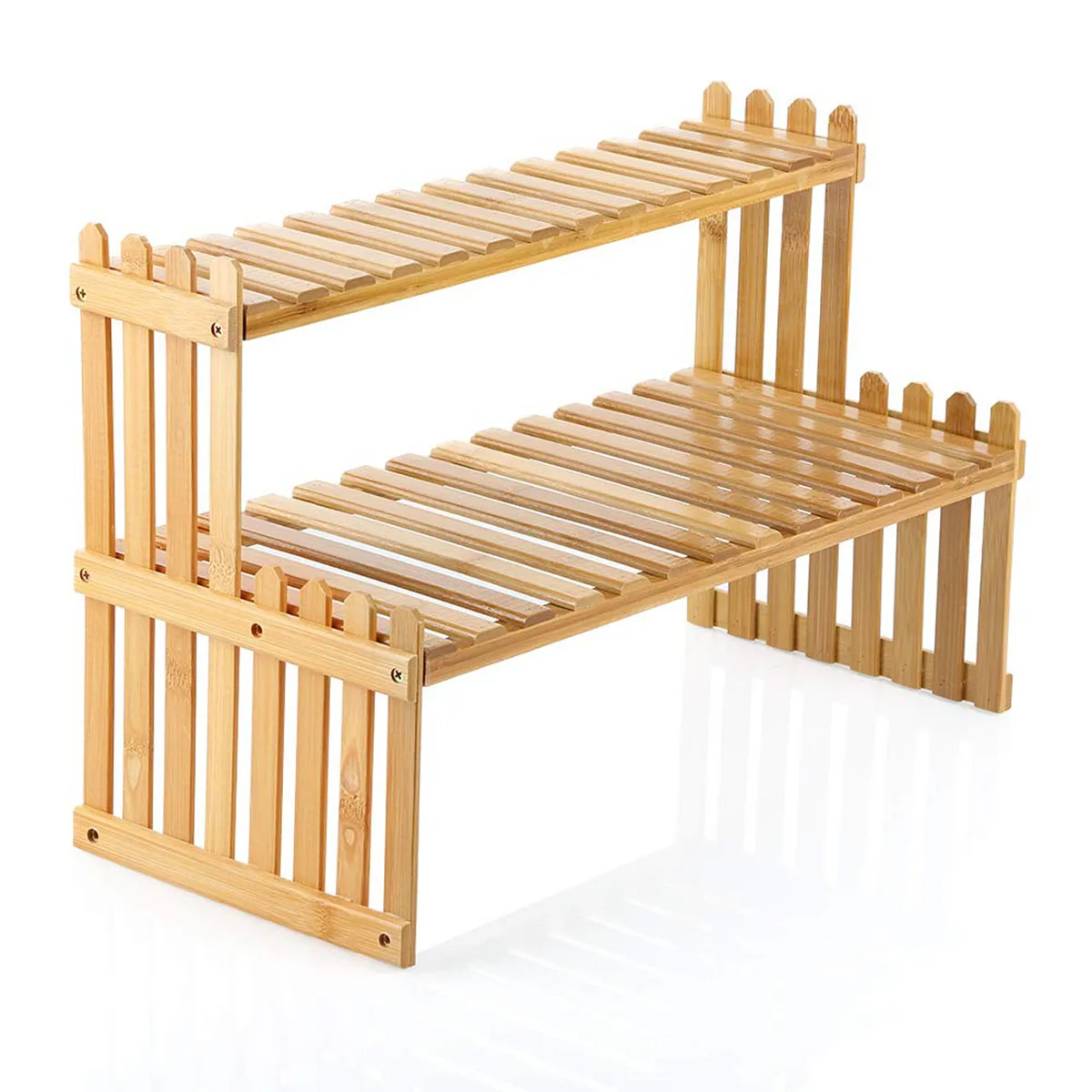 Beste Natuurlijke Bamboe Plant Planken Bloem Tuin Rack Stand Bloem Display Stand Opslag Plank Organisator thuis bureau Balkon tuin
