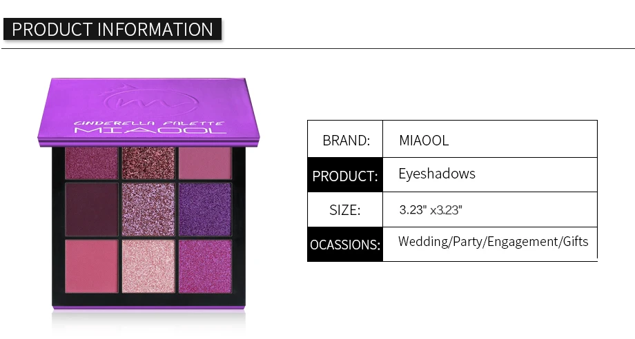  9 Color Shimmer Matte Eyeshadow Pallete (1)