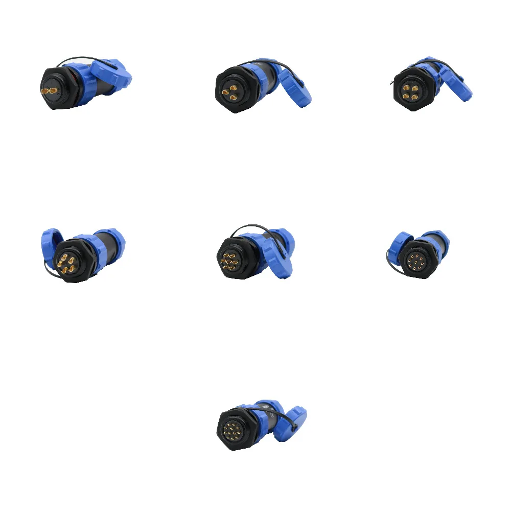 

1Pcs Waterproof Aviation Panel Mount Connectors SP21 2 3 4 5 7 9 12 Pins IP68 21mm 500V 30A