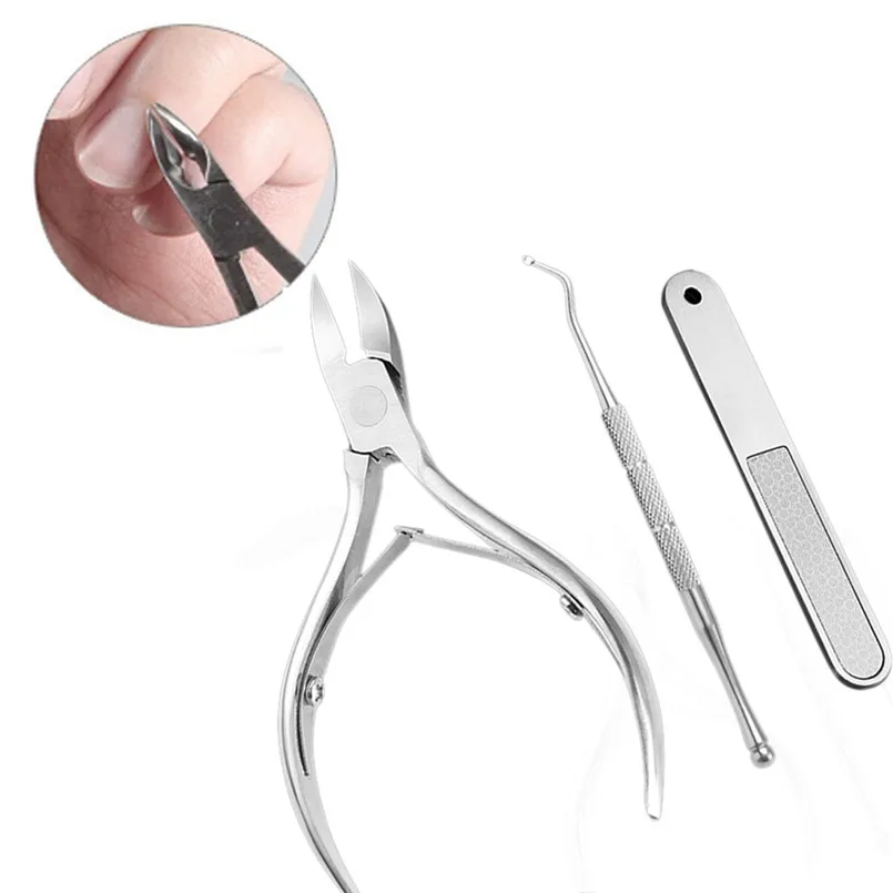 Стиль Сталь Маникюрный Инструмент для кутикулы кусачки для ногтей и лопатка для снятия кутикулы средство для удаления кутикулы резак триммер для стрижки волос S1
