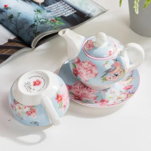 Pastoral style teapot set ceramic tea set teapot cup and