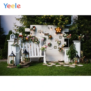

Yeele Wedding Photocall Party Light Decor Flower Photography Backdrops Personalized Photographic Backgrounds For Photo Studio