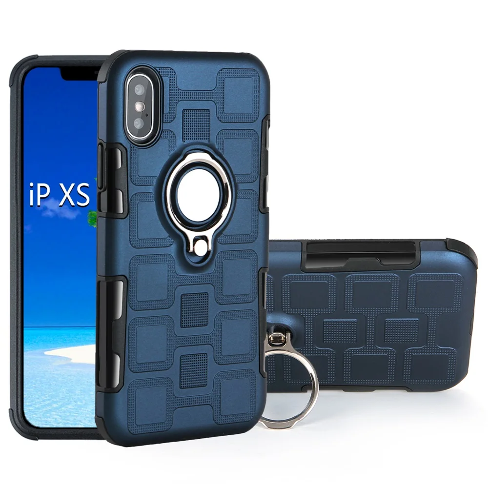 

FastDeng Luxury Shockproof Shell For iPhone 678 TPU+PC Dual Armor with Rigid Stand Silicone Case For iPhone 6p7p8p X XS XR XSMax