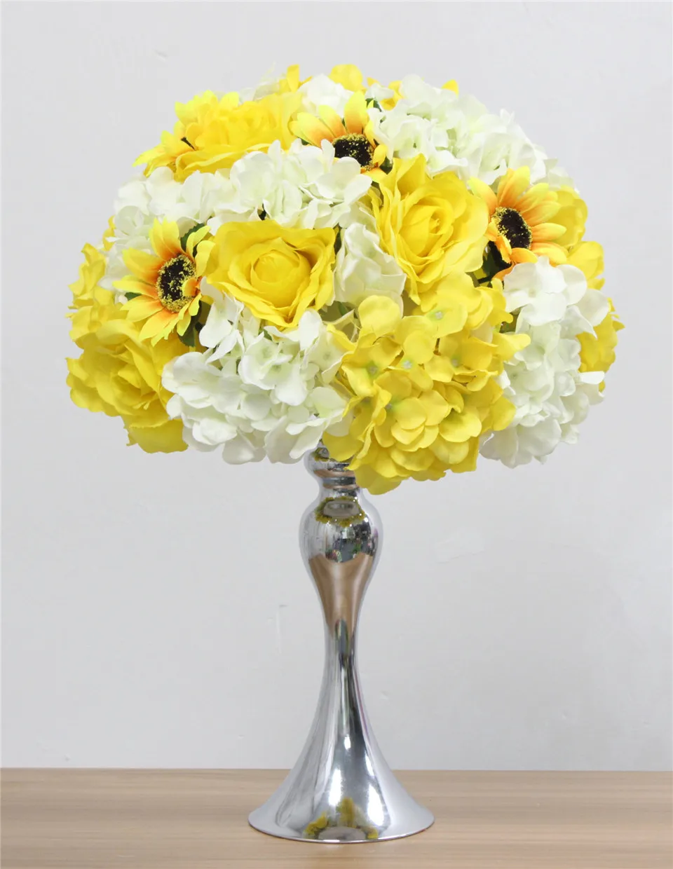 Многоцветный Искусственный Шелковый цветочный шар DIY смешанный цветок голова свадебное украшение центр стола цветок дома стены окна аксессуары
