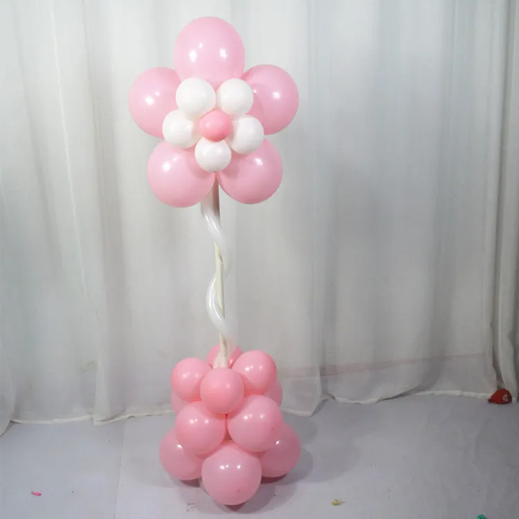 Free Shipping Latex Balloon Party Aisle Stands Pastle Pink Floral