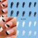 1pcs-Beautiful-Black-White-Feather-Nail-