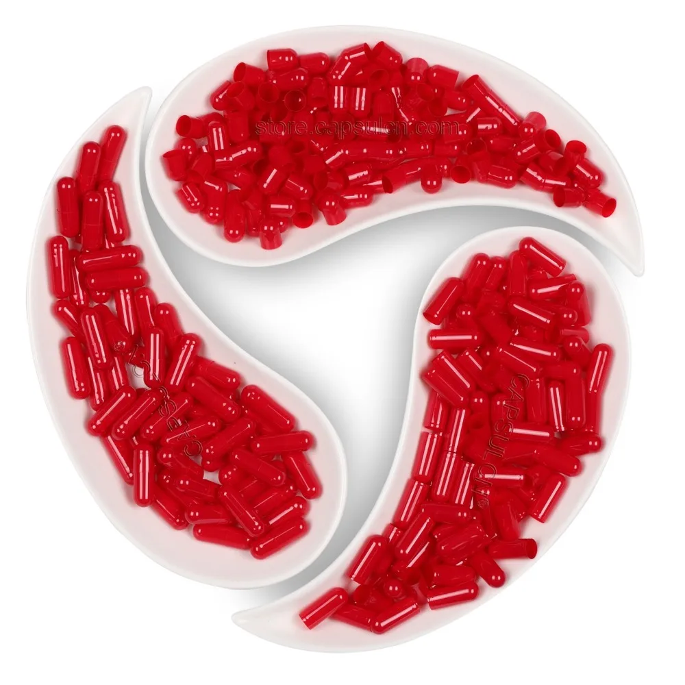 

1000 Pieces / Carton /Size 000 / Empty Red Gelatin Capsules,Empty Gelatin Capsule,Joined or Separated capsule