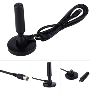 

Black Digital Wireless Television Antennas Indoor Gain 30dBi Digital DVB-T/FM Freeview Aerial Antenna PC For TV HDTV