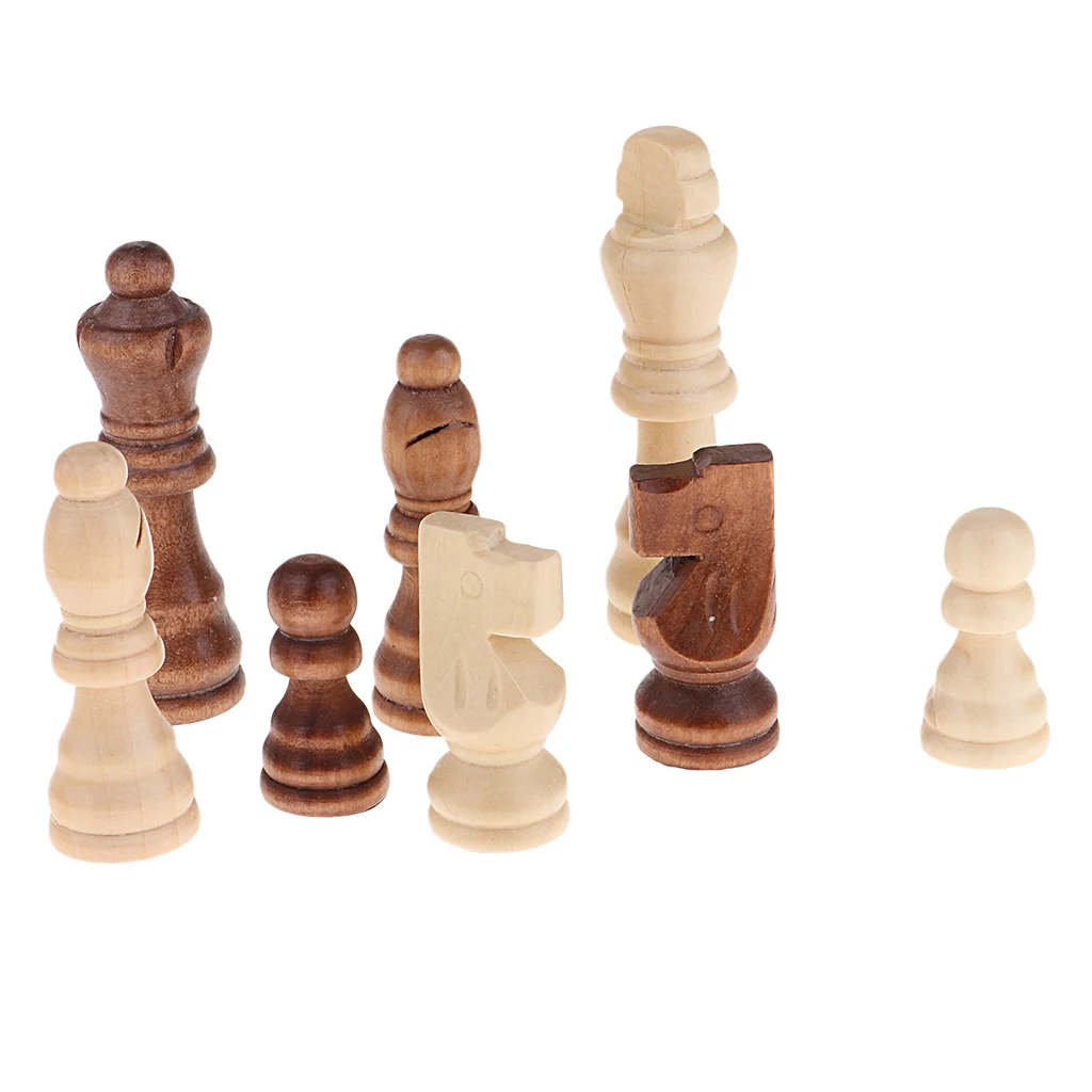 Wooden Portable Foldable 3 in 1 Chess Checkers and Backgammon Pieces Travel Game Set Education Toys 39x39cm