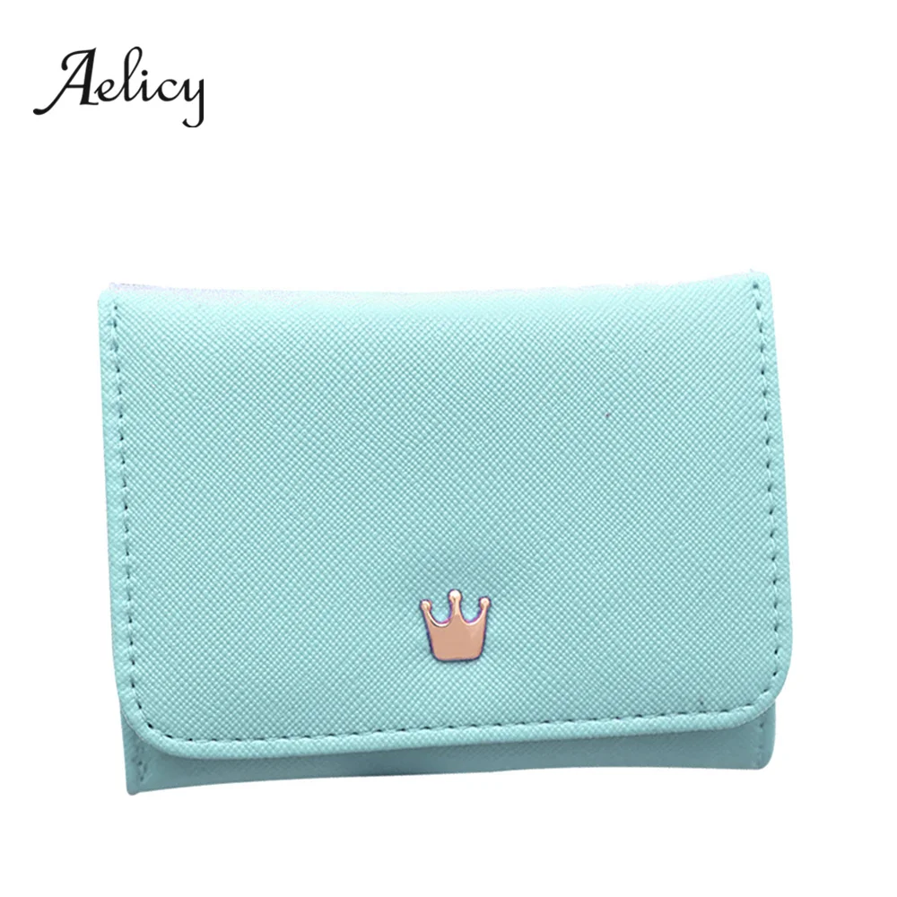 

Aelicy High Quality Women's Wallet Card Holder Crown Small Wallet Coin Purse Solid Standard Wallets Portefeuille Femme Carteras
