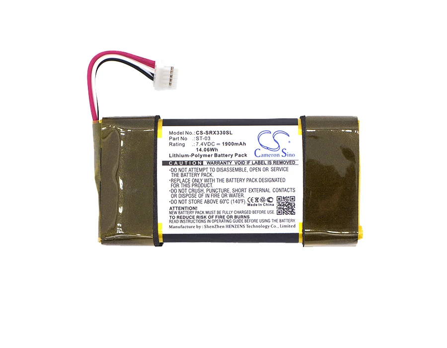 Аккумулятор Cameron Sino 1900 мАч ST-03 для Sony SRS-X33 | Электроника