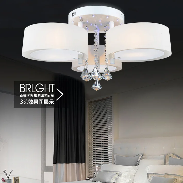 New ceiling lights Modern Ceiling lamps bedroom den circular glass