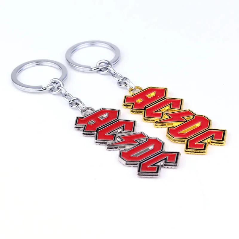 Rock Music Band AC/DC ACDC Red Logo KeyChain Fashion Women Men ...