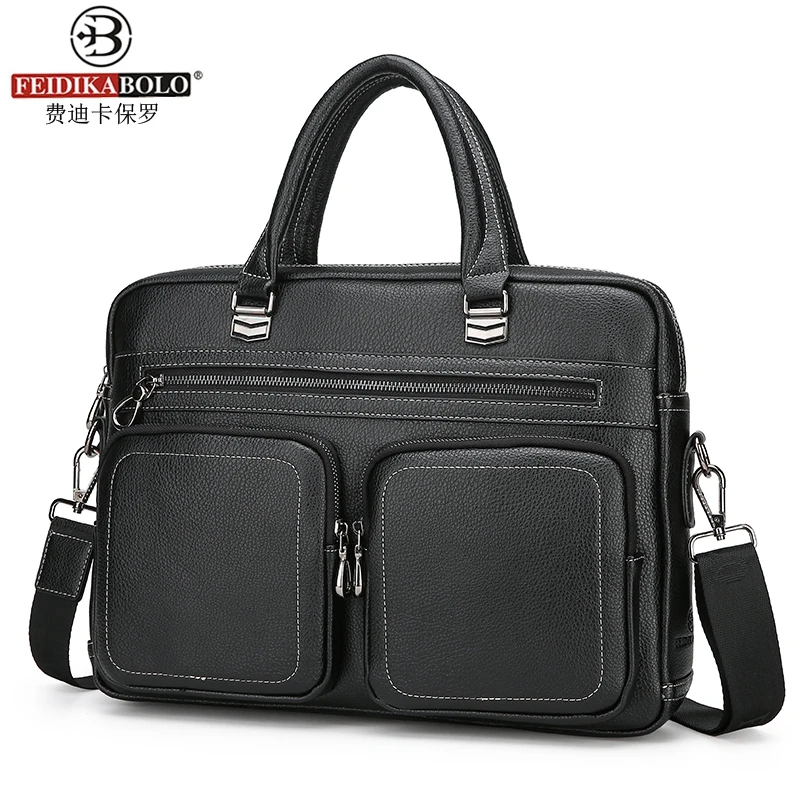 2017 Fashion men PU handbag casual briefcase business shoulder black leather high quality messenger bag handbag handbag men bag