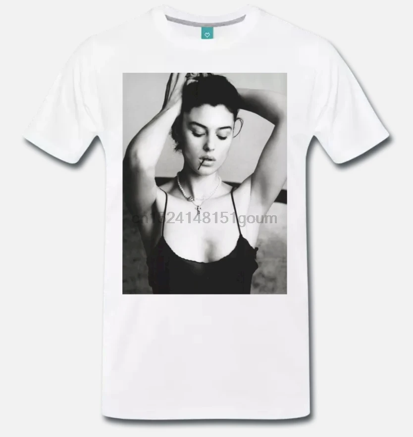 

T-SHIRT MAGLIA MONICA BELLUCCI ATTRICE TOP MODEL MODA ITALIA MITO 2 S-3XL Short Sleeve O-Neck Tops Tee Shirts