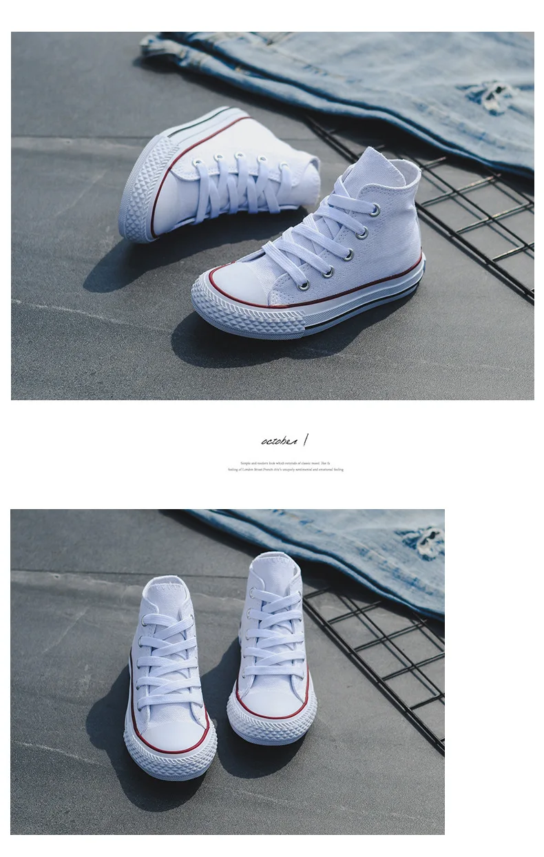 alta parte superior meninas sapatos lona estudante