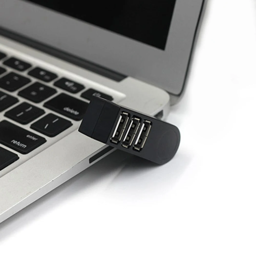 1pcs 270° Rotatable High Speed 3 Ports USB HUB 2.0 USB Splitter Adapter for Notebook Tablet Computer PC Peripherals 2019 NEW