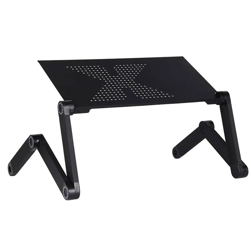 Portable Mobile Laptop Standing Desk For Bed Sofa Laptop Folding Table Notebook Desk With Mouse Pad & Cooling Fan For Office