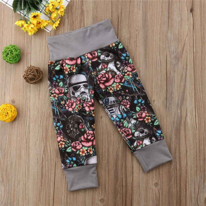 Emmaaby/детские длинные штаны с рисунком «Звездные войны» для маленьких мальчиков и девочек, леггинсы, штаны, 3 цвета
