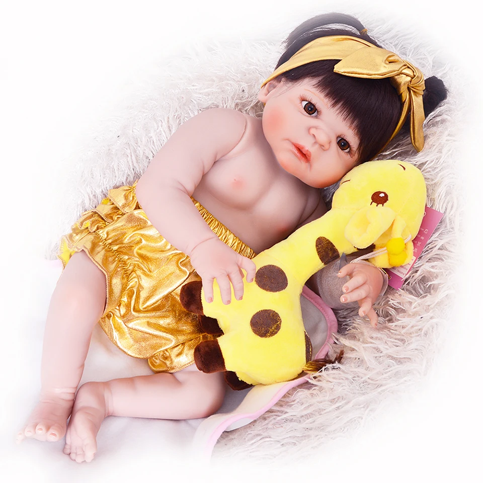 

57 cm Full Vinyl Body Reborn Babies Doll Toy Realistic New Born Girl Infant 23'' Lifelike Baby Doll Girl and Boy Birthday Gifts