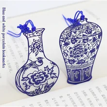 Металлический Синий и белый фарфор Классический китайский стиль скрепки забавные Kawaii Закладка маркировка канцелярских принадлежностей клип детский подарок