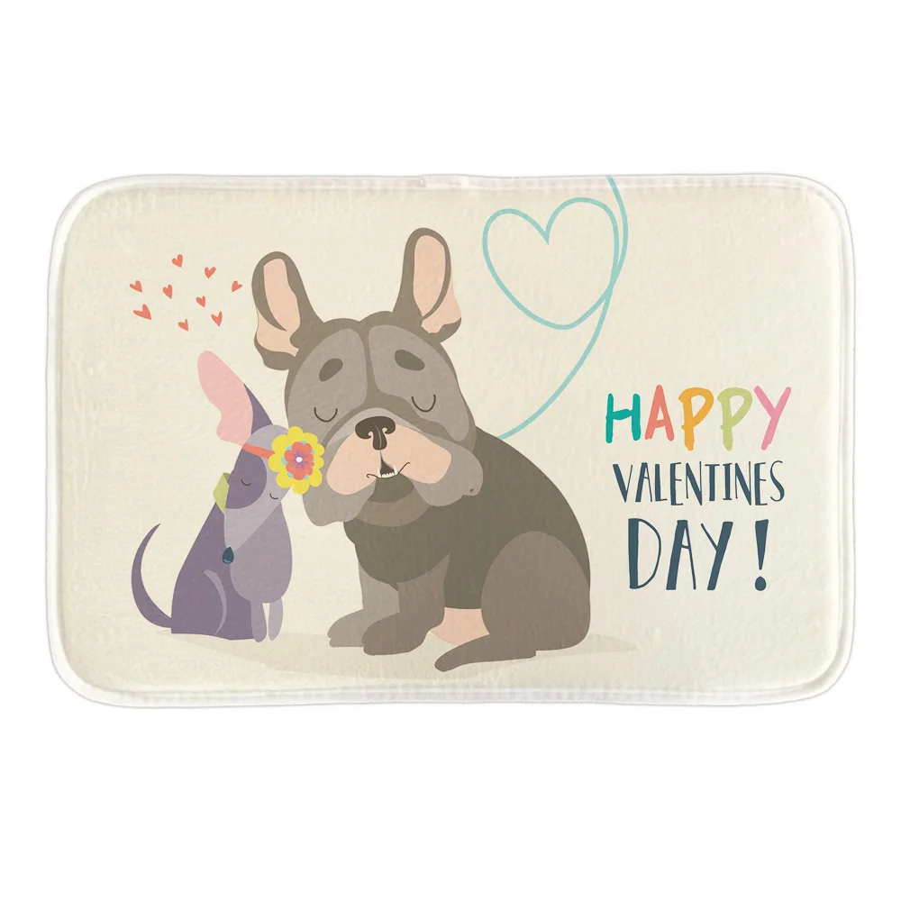 Happy Valentine's Designs Печатный декоративный внутренний коврик Короткие Плюшевые коврики для ванной комнаты мягкие ковры украшения для дома
