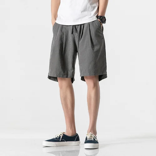 Summer New Men Shorts Solid Casual Youth Fashion Shorts Sports Harem Mens Classic Sweatpants Shorts Loose Beach Pants S6T22 - Цвет: Dark Gray