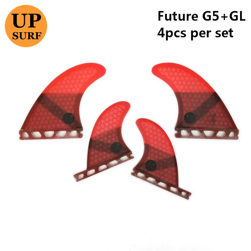 Плавники для серфинга будущая Базовая G5 + GL upsurf логотип доски fin Quad Fins set|Серфинг| |