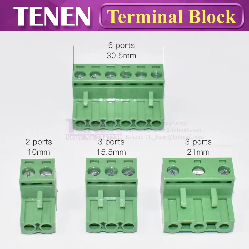 

Terminal Block Splice 2/3/6 Pins Right Angle Green Terminal Plug Electric Cable Wire Splicer Pluggable PCB Screw Connector