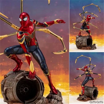 

Marvel Avengers Infinity War Iron Spider-Man Statue Anime Spiderman PVC Action Figure Collectible Model Superhero Toys Doll Gift