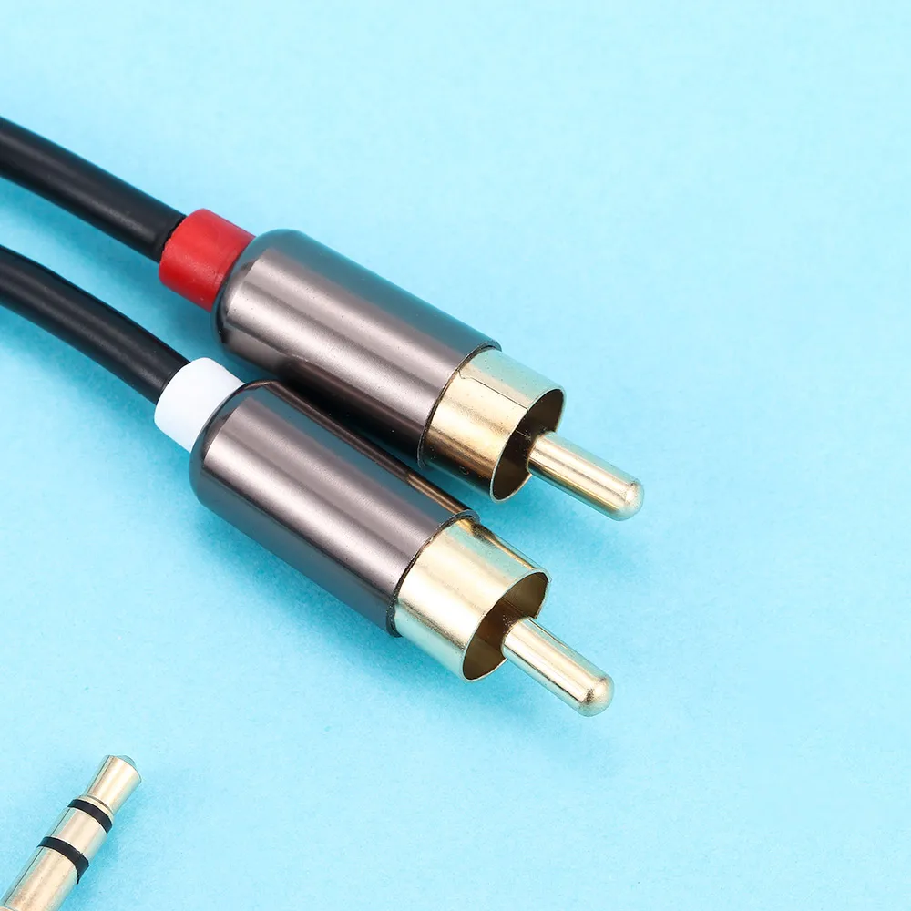 Высококачественный аудиокабель RCA со штекером 3 5 мм на 2 AUX кабель для домашнего