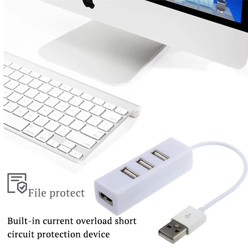 Usb-хаб типа C для MacBook Air 13, USB 2,0, разветвитель, аксессуар для ноутбука, док-концентратор, USB-C, несколько мини, 4 порта, Hab 2,0, адаптер