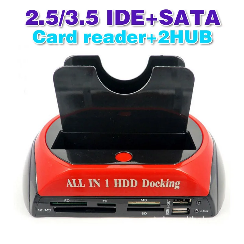 Station com Multi Leitor de Cartão Tudo em 1 Sata Disco Rígido Clone Titular Dock Docking 2.5 3.5 Ide Hdd - Imagem 2