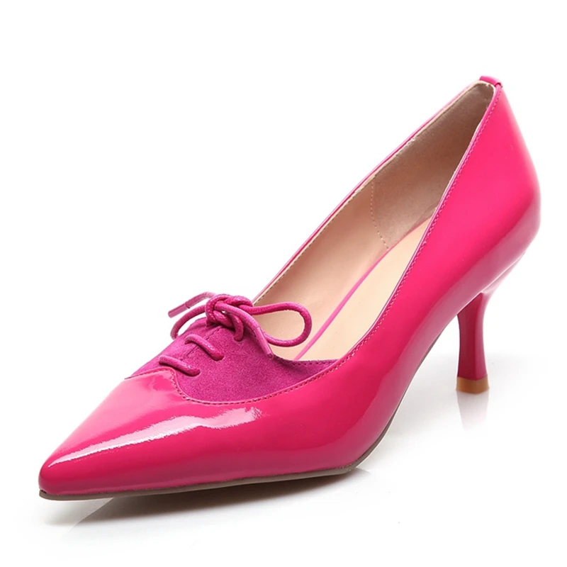Black Peu 40 Pointu Talon Talons 2018 Enmayer Mince À Hauts Dame Papillon 34 Taille Zyl858 Mode Nouvelle Souliers Pompes Femmes pink Bout Profonde noeud Solide wgWq0p1