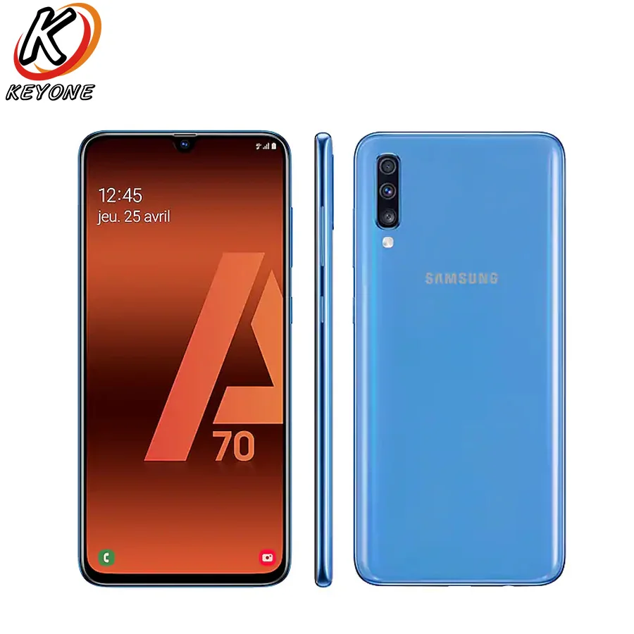 Мобильный телефон samsung Galaxy A70 с глобальной версией, A705FN-DS, 6,7 дюймов, 6 ГБ ОЗУ, 128 Гб ПЗУ, Snapdragon 675 20:9, экран капли воды, сотовый телефон