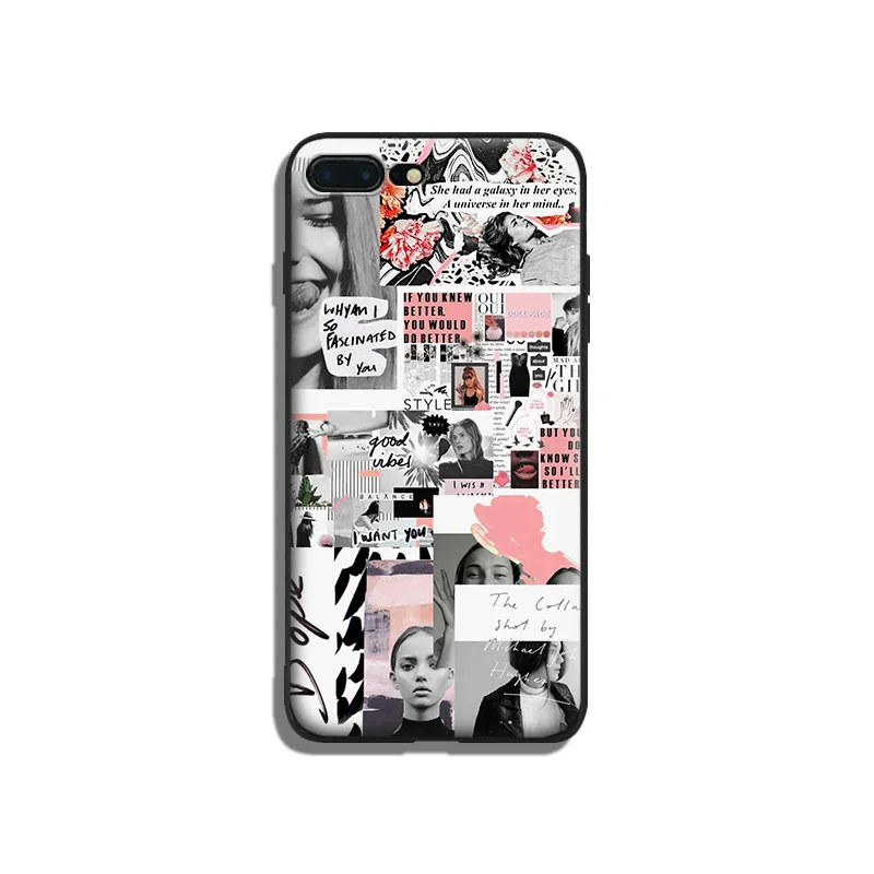 Модный стиль для девочек коллаж из ТПУ Мягкий силиконовый чехол телефона Apple iPhone 5