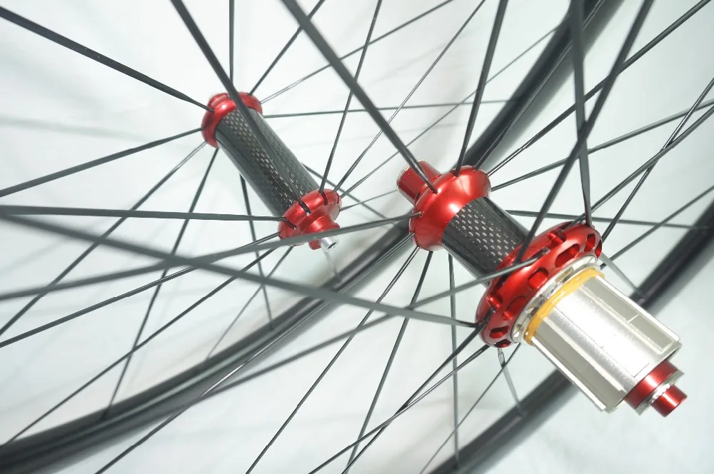 

Powerway R36 Red Hubs 50mm Clincher Carbon Road Wheel Full Carbon Fiber Road Bicycle Carbon Wheel