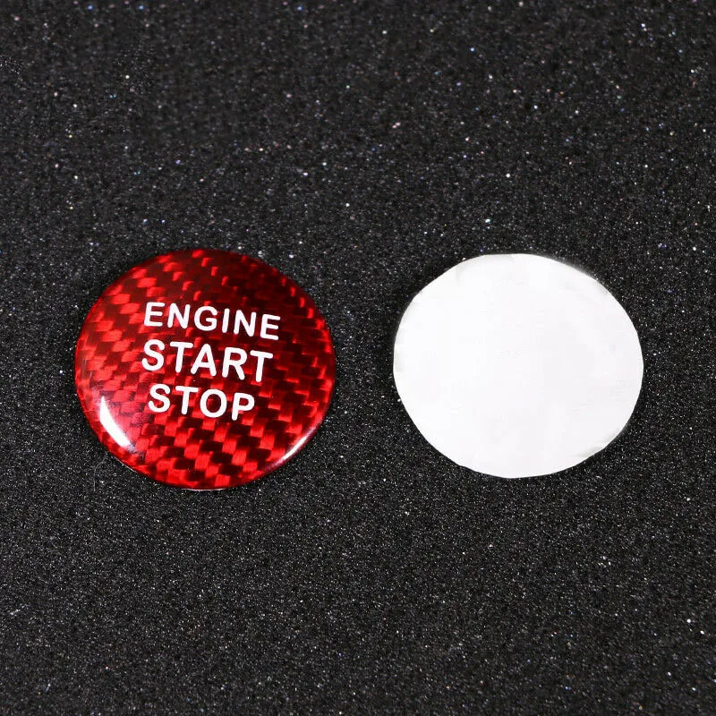 

Car Engine Start Stop Button Cover Ring Black /Red Carbon Fiber for Subaru BRZ 2013-2019 / for Toyota GT-86 auto Button Cover