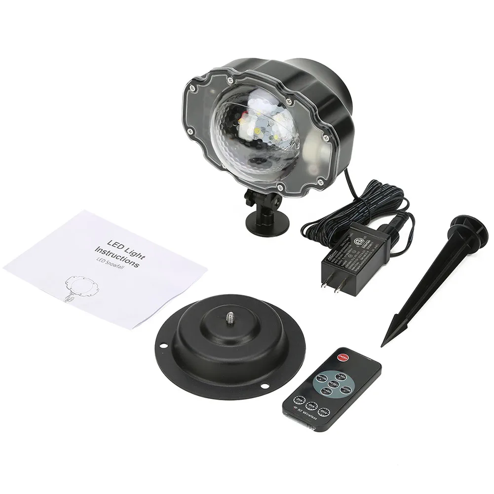 

LED Projector Light Snowflake Projection Ground Stake Garden Landscape Lamp Christmas Decoration GHS99