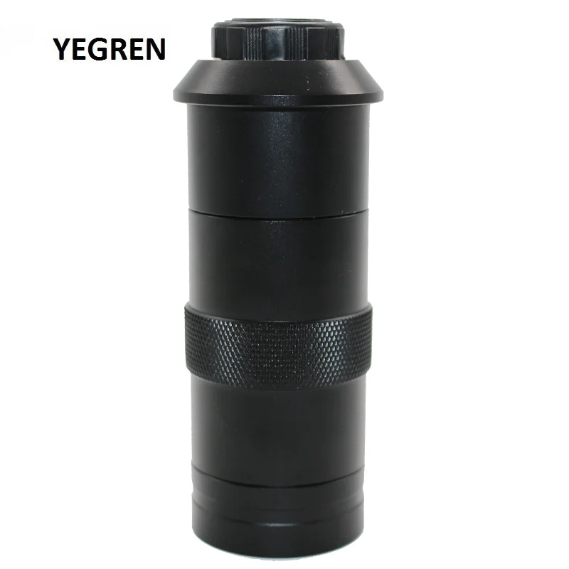 100X Industrial Microscope Optical Lens C-mount Zoom Monocular Lens Eyepiece for USB Industrial Camera Zoom Ratio 15:1